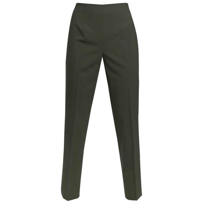 Classic Side Zip L/W Wool Pant In Forest Green
