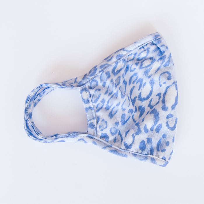 Cotton Stretch Mask in Belluno Leo Light Blue