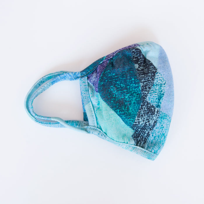 Cotton Stretch Mask in Vitrines Blue