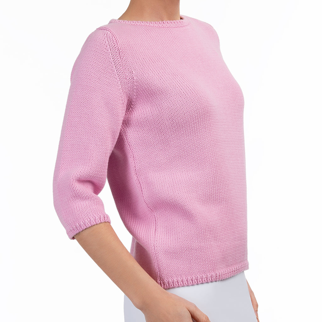 3/4 Sleeve Pullover in Bubble Gum