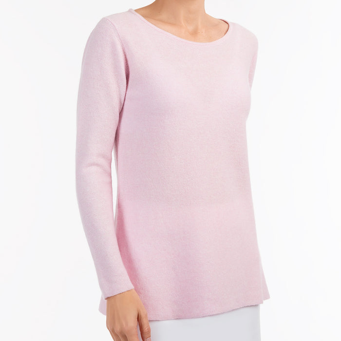 Round Neck Pullover in Pale Pink