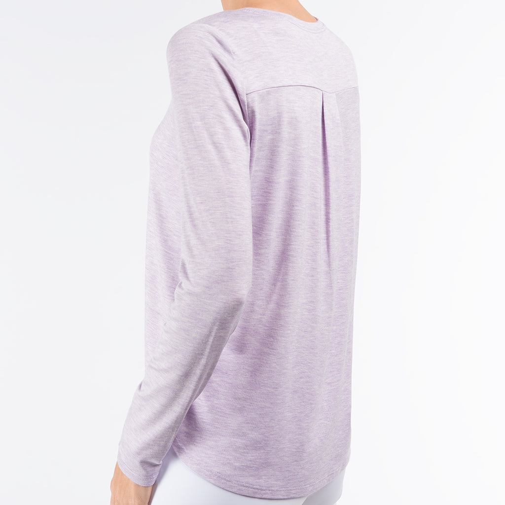 Yoke Relaxed Tee in Lilac