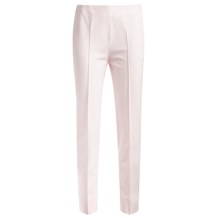Cotton & Silk Shantung Pintuck Pant in Angelwing