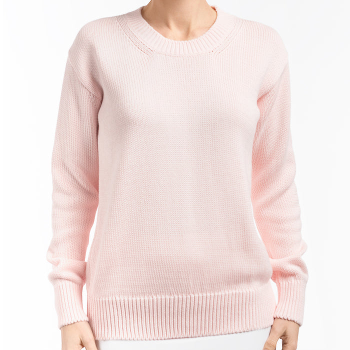 Oversized Round Neck Pullover in Angel Wing