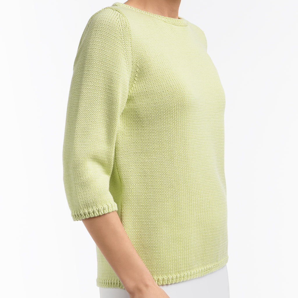 3/4 Sleeve Pullover in Key Lime