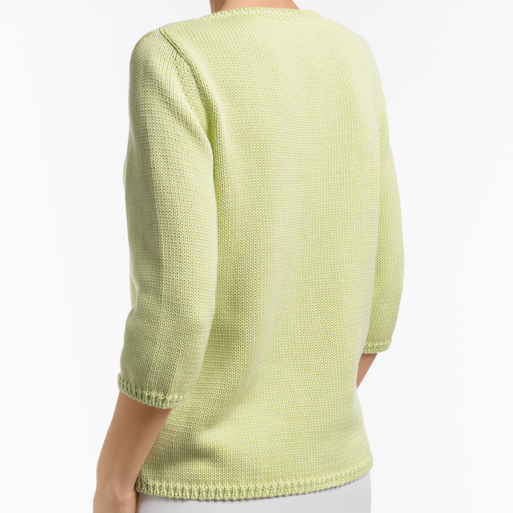 3/4 Sleeve Pullover in Key Lime