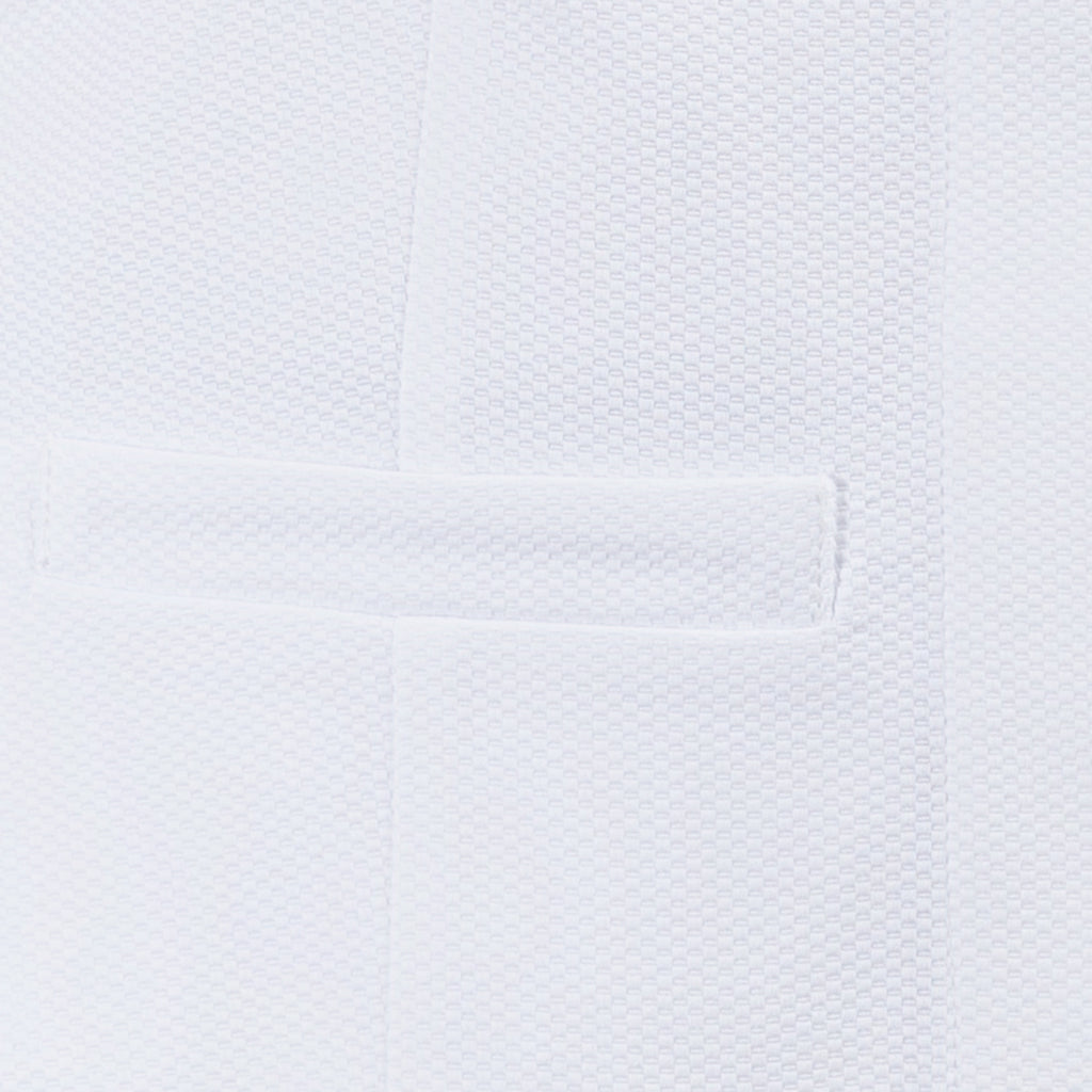 Sleeveless Pique Vest in White
