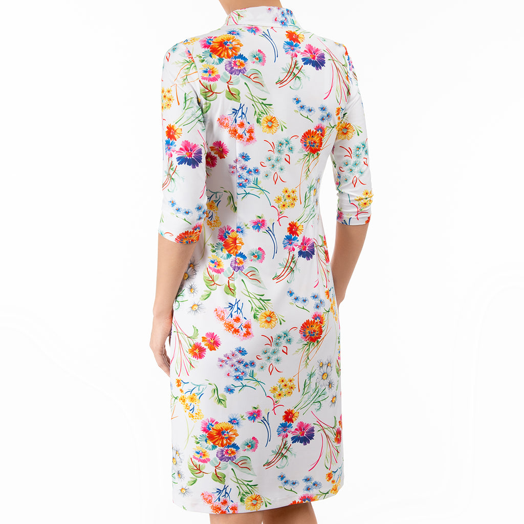 Jersey Shirtdress in Painted Posy