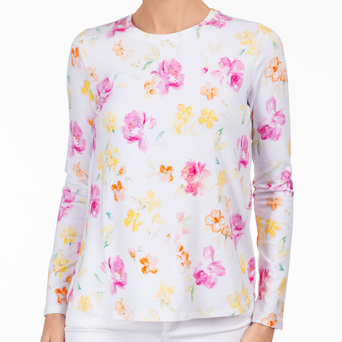 Relaxed Fit Tee in Brush Floral