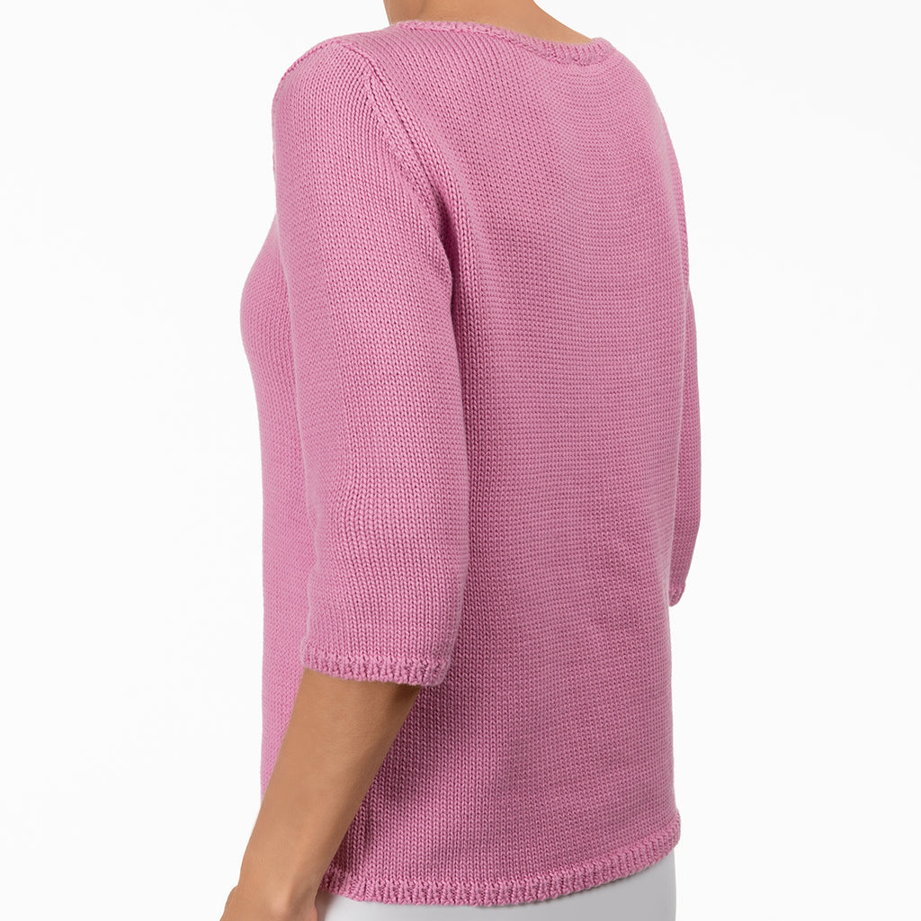 Long Sleeve Pullover in Lavender Pink