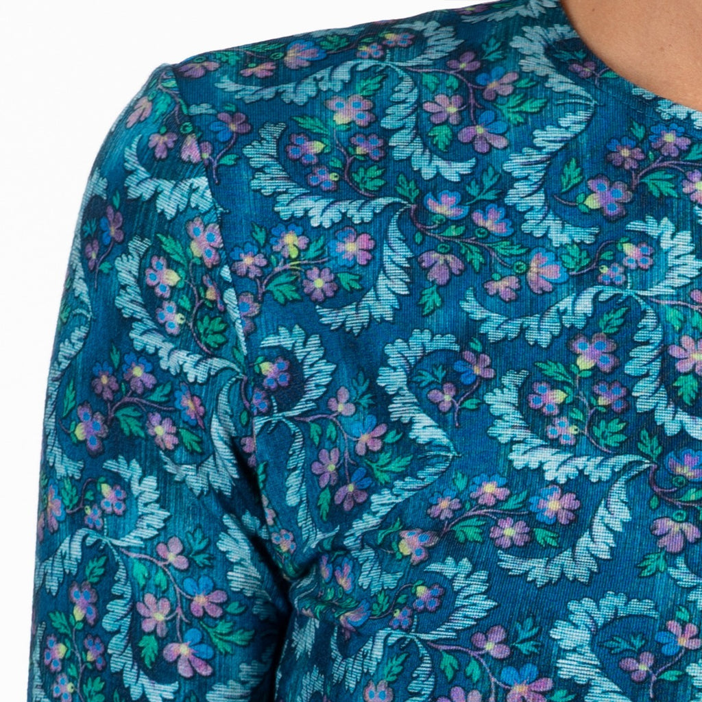 Shaped Knit Tee in Florence Flowers