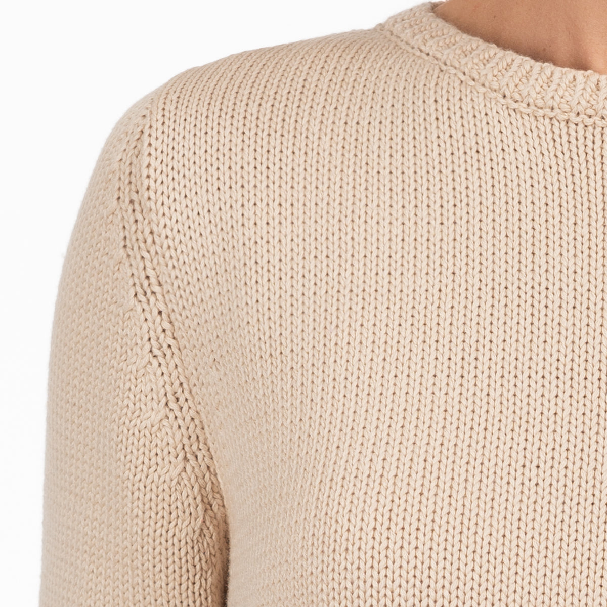 Long Sleeve Pullover in Pale Beige – Leggiadro