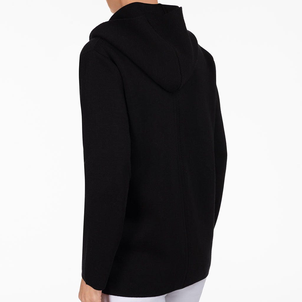 Toggle Hooded Sweater in Black