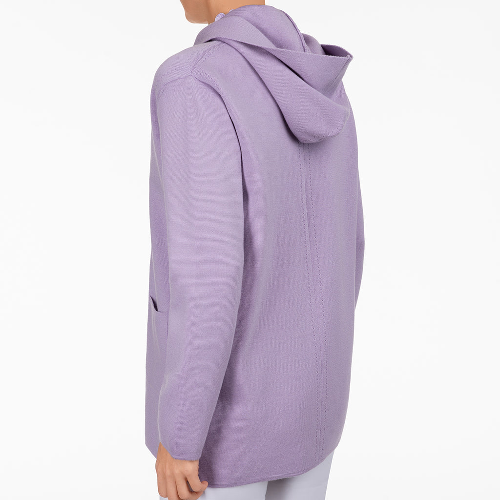Toggle Hooded Sweater in Lilac
