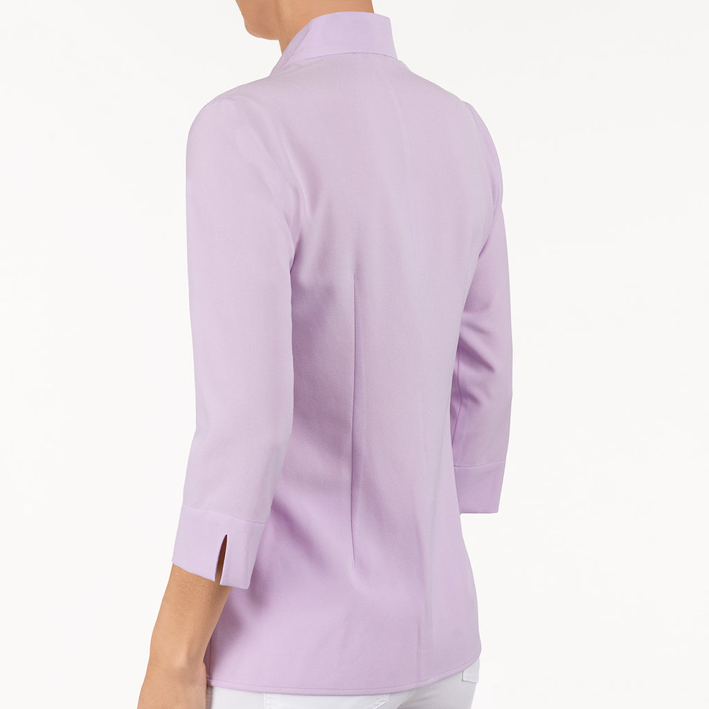 Inverted Notch Collar Shirt in Lilac