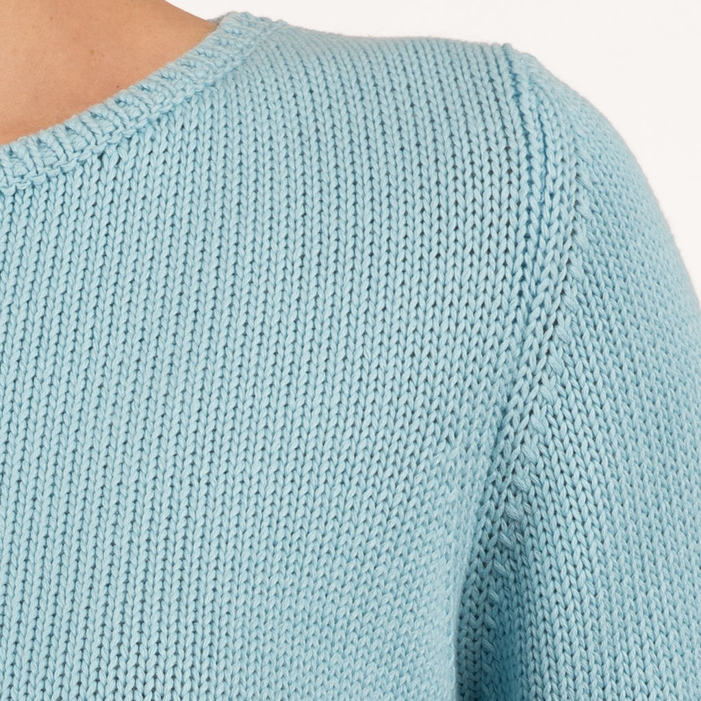 3/4 Sleeve Pullover in Turquoise Sky