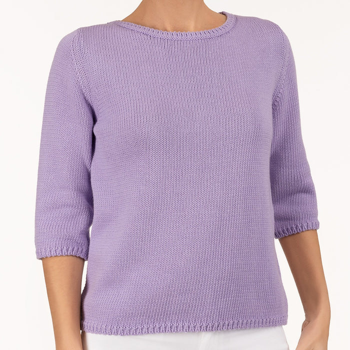 3/4 Sleeve Pullover in Lavender
