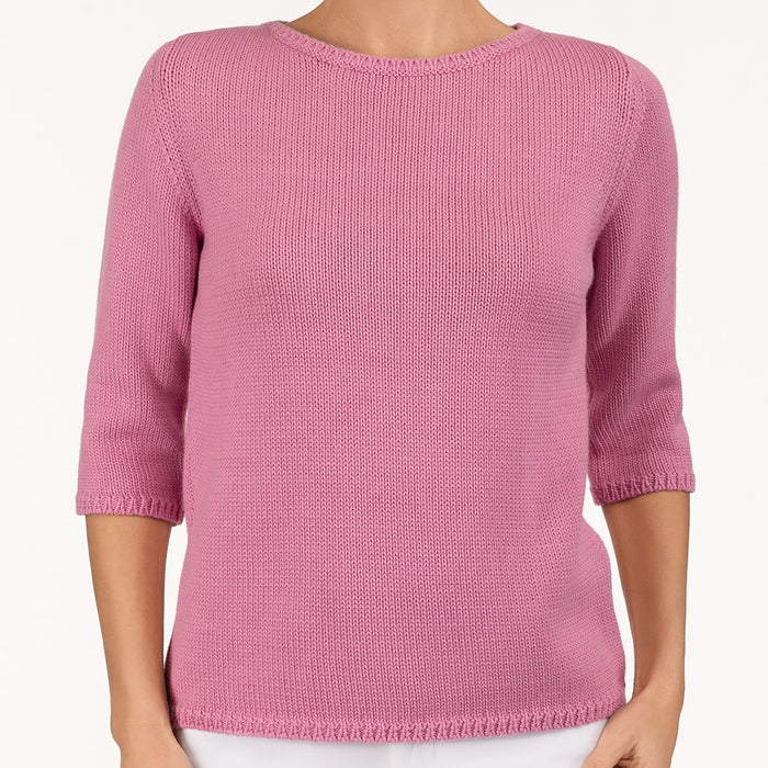3/4 Sleeve Pullover in Cameo Pink