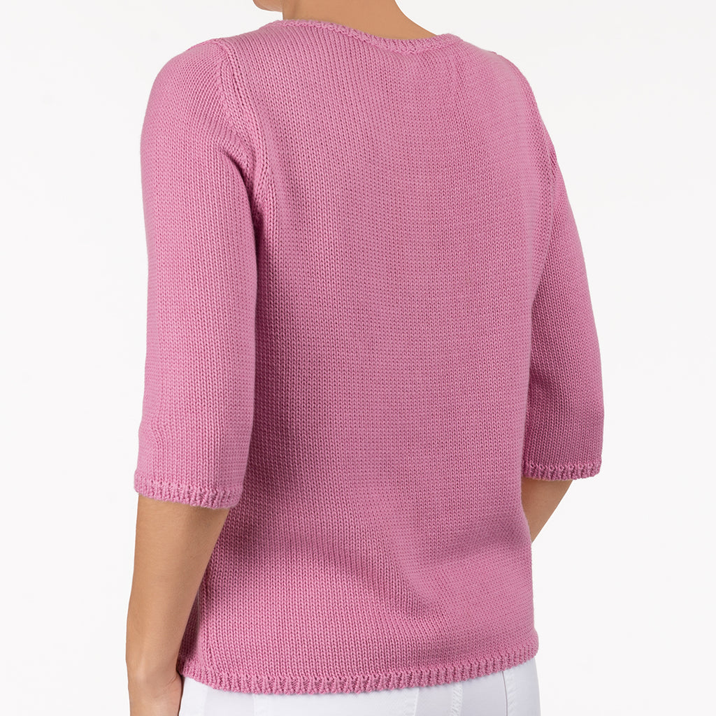 3/4 Sleeve Pullover in Cameo Pink