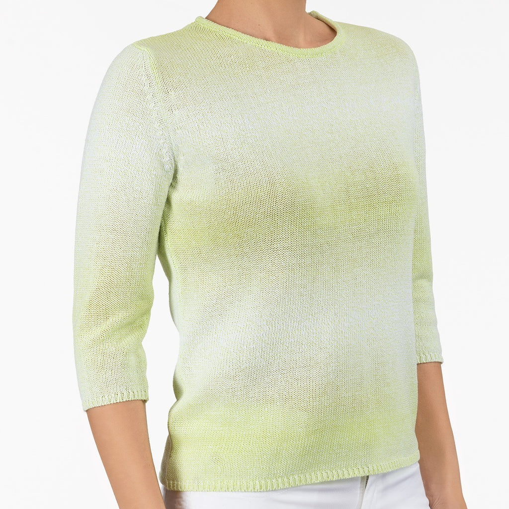 Rigata Sweater in Lime & White