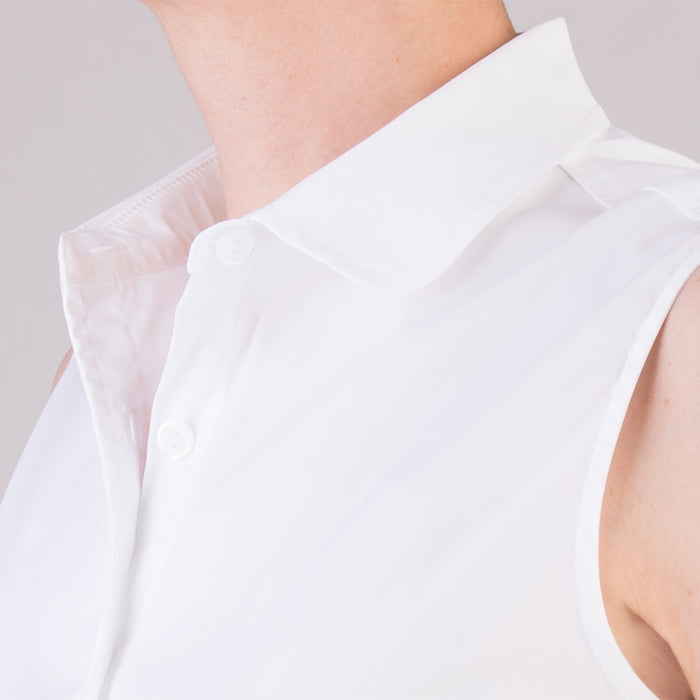 Kelly Sleeveless Shirt in White