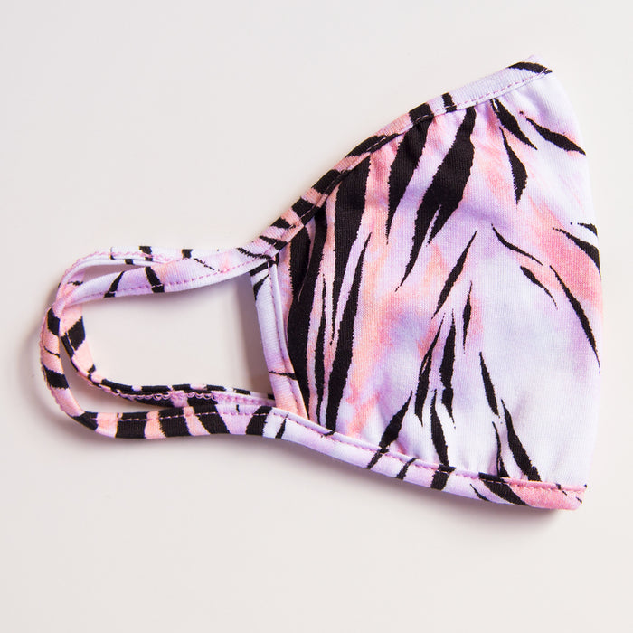 Cotton Stretch Mask in Pink Wispy Tiger
