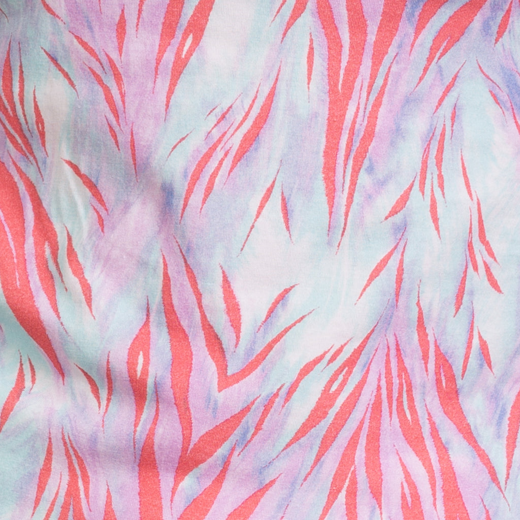3/4 Sleeve Knit Tee in Coral Wispy Tiger
