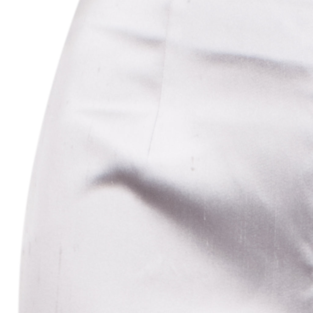 Dupioni Silk/Lycra Side Zip Pant in Light Grey