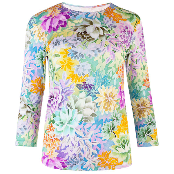 succulent blouse Shaped Knit Tee in Succulents Succulents / 3